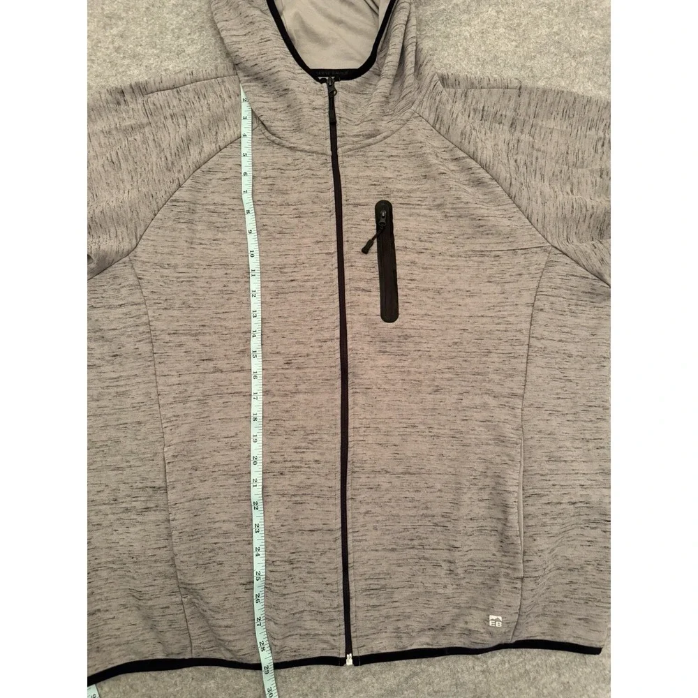 Eddie Bauer Men's Full Zip Hoodie Sweatshirt Comfy Heather Gray Size XXL